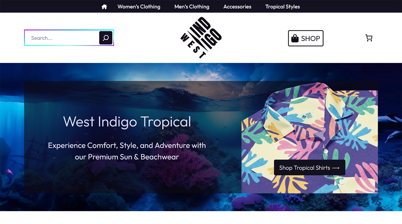west indigo tropical